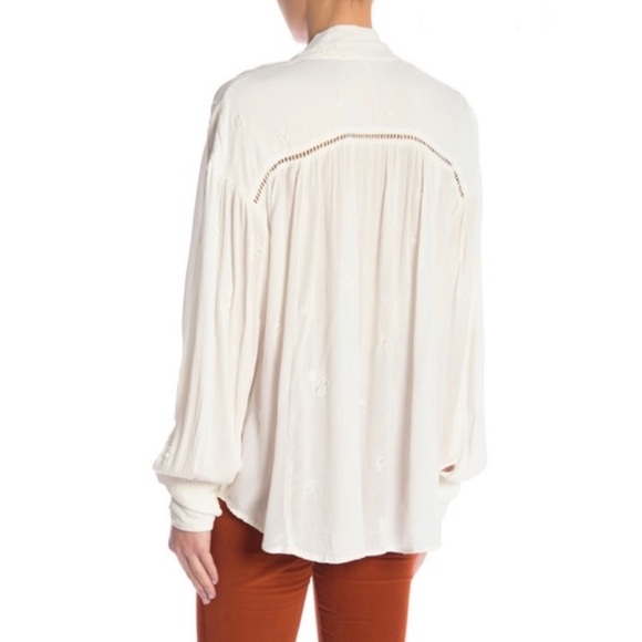 Free People Wishful Moments Tie Neck Top - Picture 2 of 6